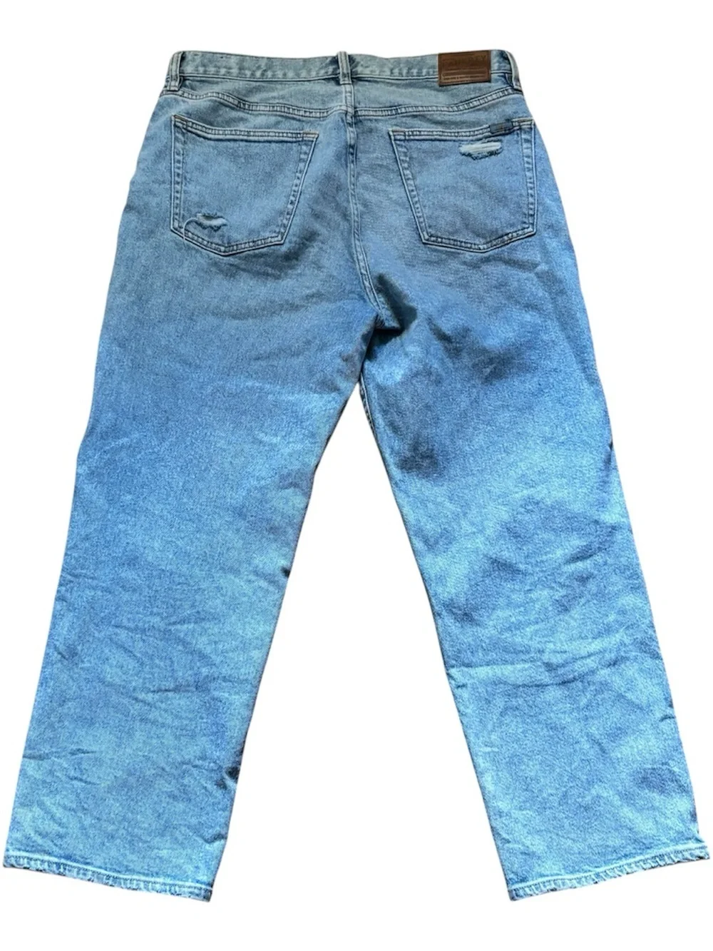Faherty 90s Crop Patchwork Jean Blue Denim Womens Size 29 jeans